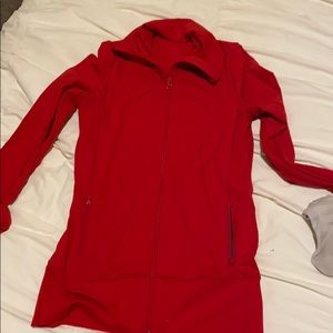 Lululemon red size 6 zip jacket